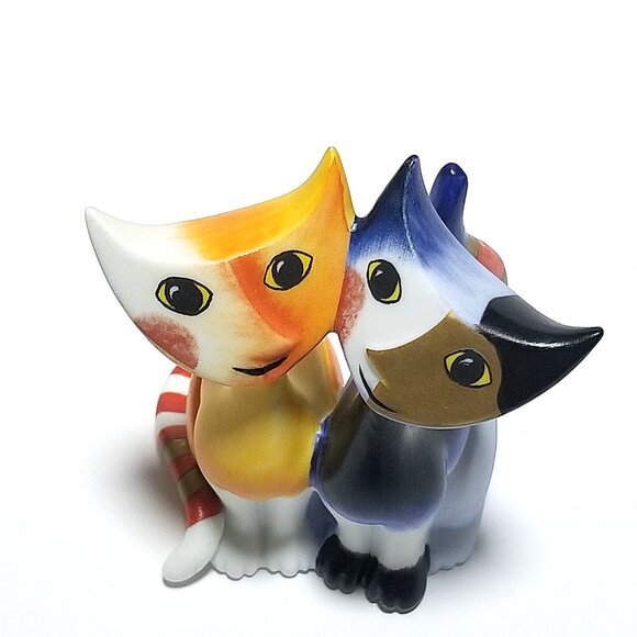 Goebel Rosina Cat's Porcelain Figurine Sabino/Sabina Signed Cat's World Germany - Picture 5 of 16